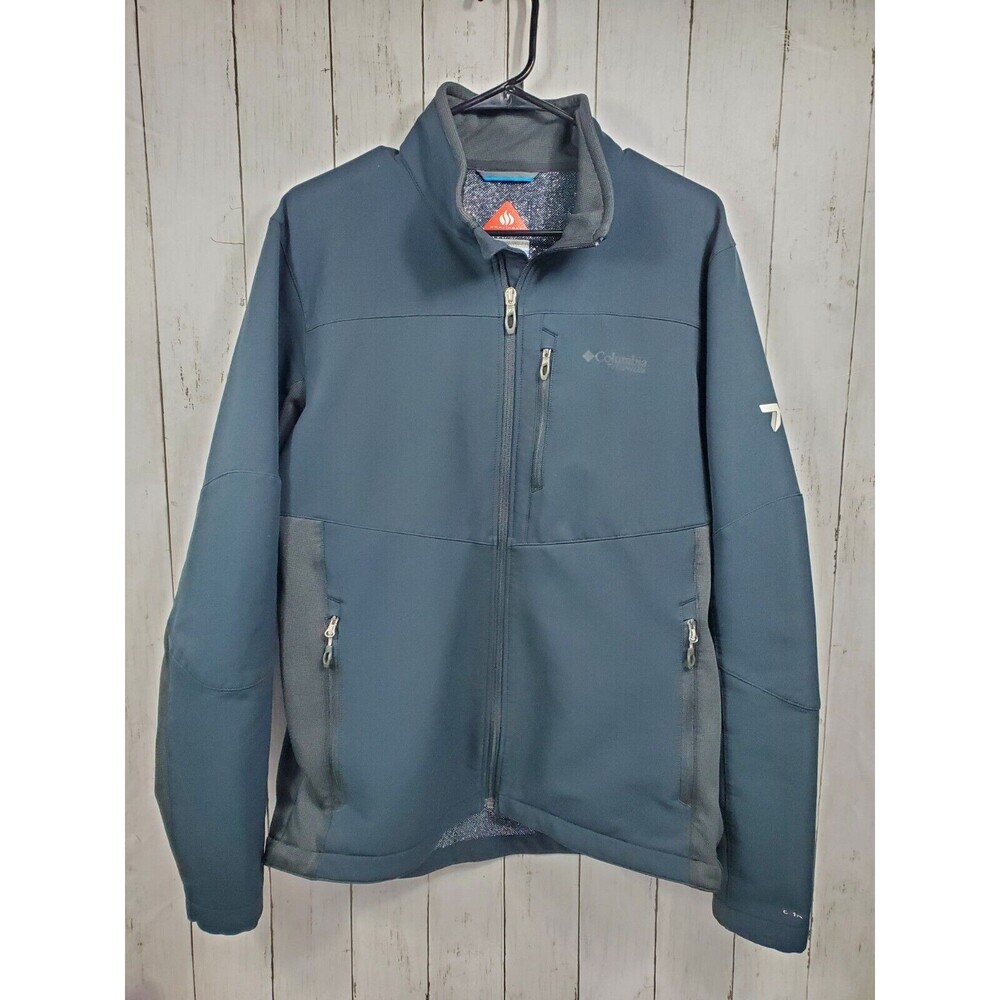 Columbia Omni Heat Thermal Comfort Soft Shell Jacket Men's Size Large Titanium
